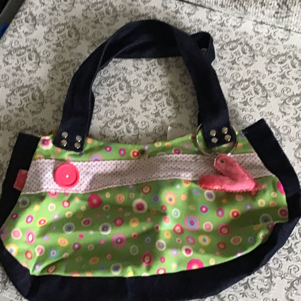 Colorful Polka Dot Denim Women's Tote Bag